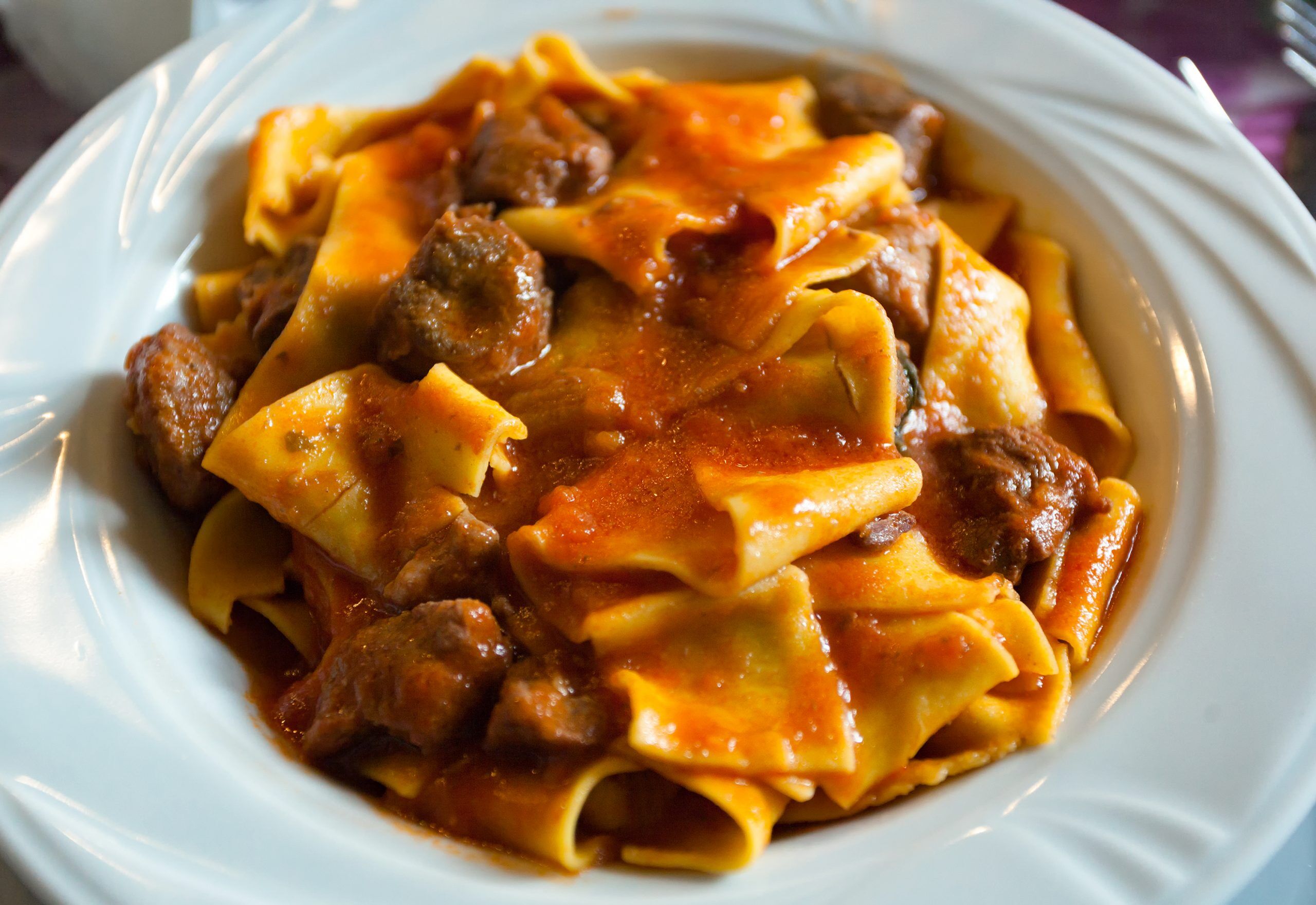 Pappardelle with boar ragù cinghiale pasta